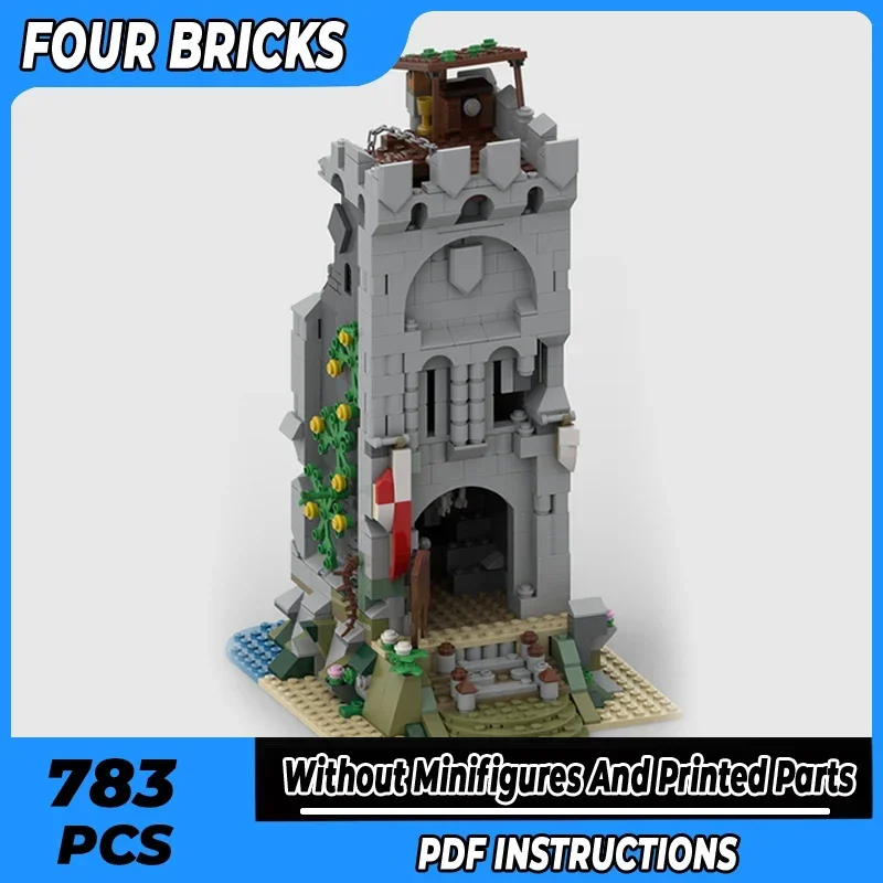 Moc Building Bricks Castle Model Abandoned Tower Technology Modular Blocks Holiday Gifts Toys For Children DIY Sets Assembly