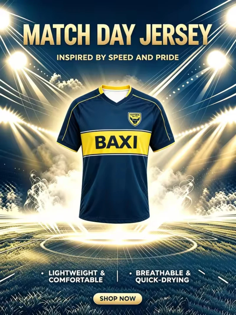 2026_27 Summer Oxford United Football Jersey T-shirt Men Women Fan Gifts Breathable Comfortable Soft Y2K Loose Family Kids Tees