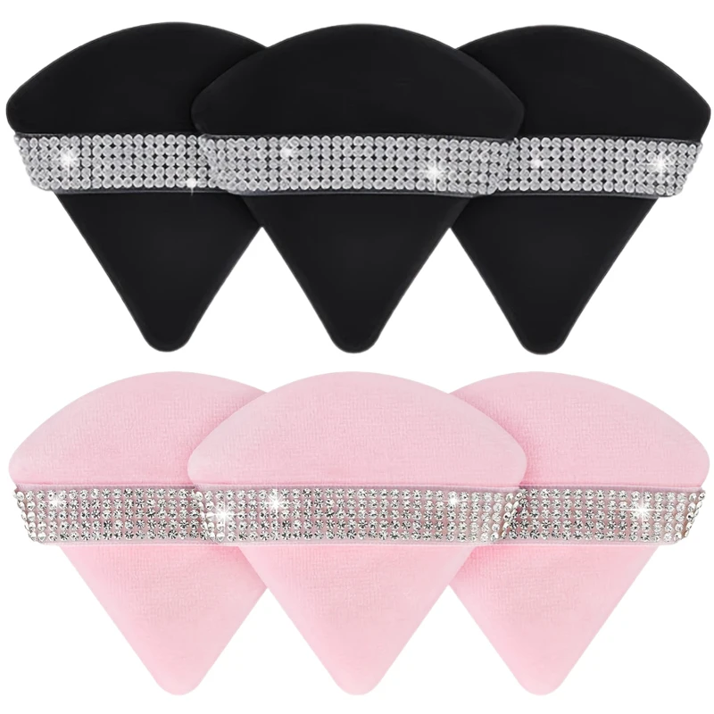 Éponges de poudre triangulaires en diamant, 6 pièces, éponge douce et lisse, beauté du visage, accessoires cosmétiques pour femmes, outil de maquillage