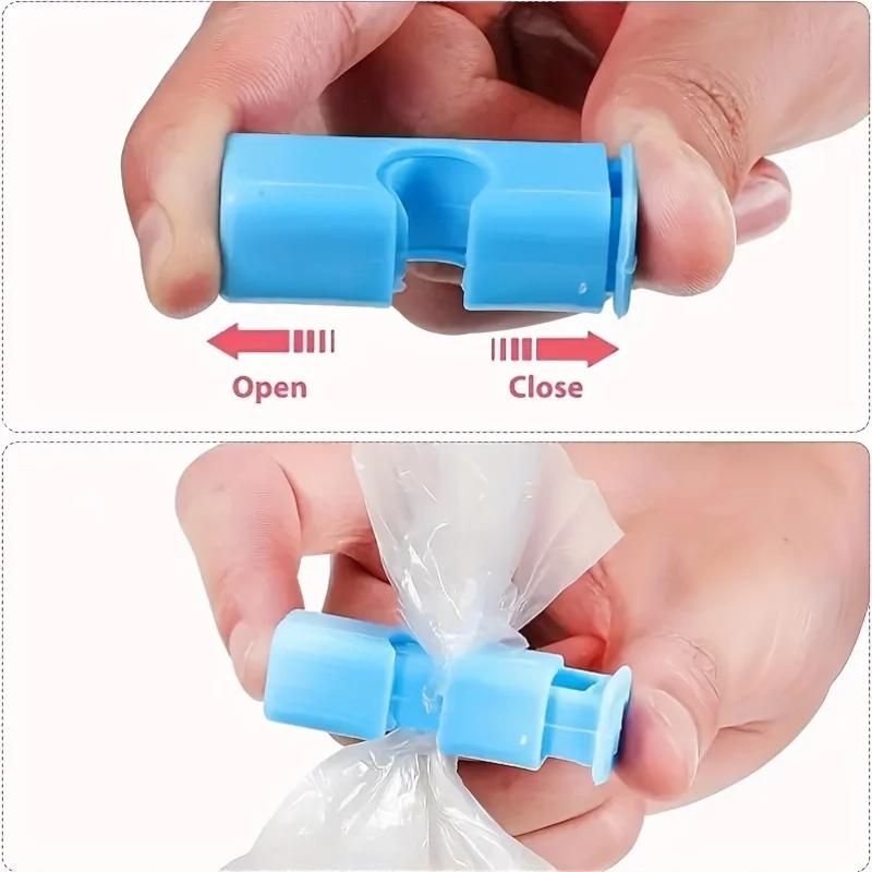 12The color of the bread bag clip is random，Practical bag clip，Sealing clip，Easily squeeze to lock，Suitable for sealing various