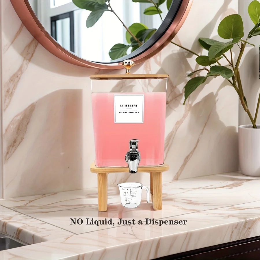 Laundry Detergent Dispenser, Plastic Liquid Laundry Soap Dispenser with Faucet Fabric Softener Container Laundry Room organizer