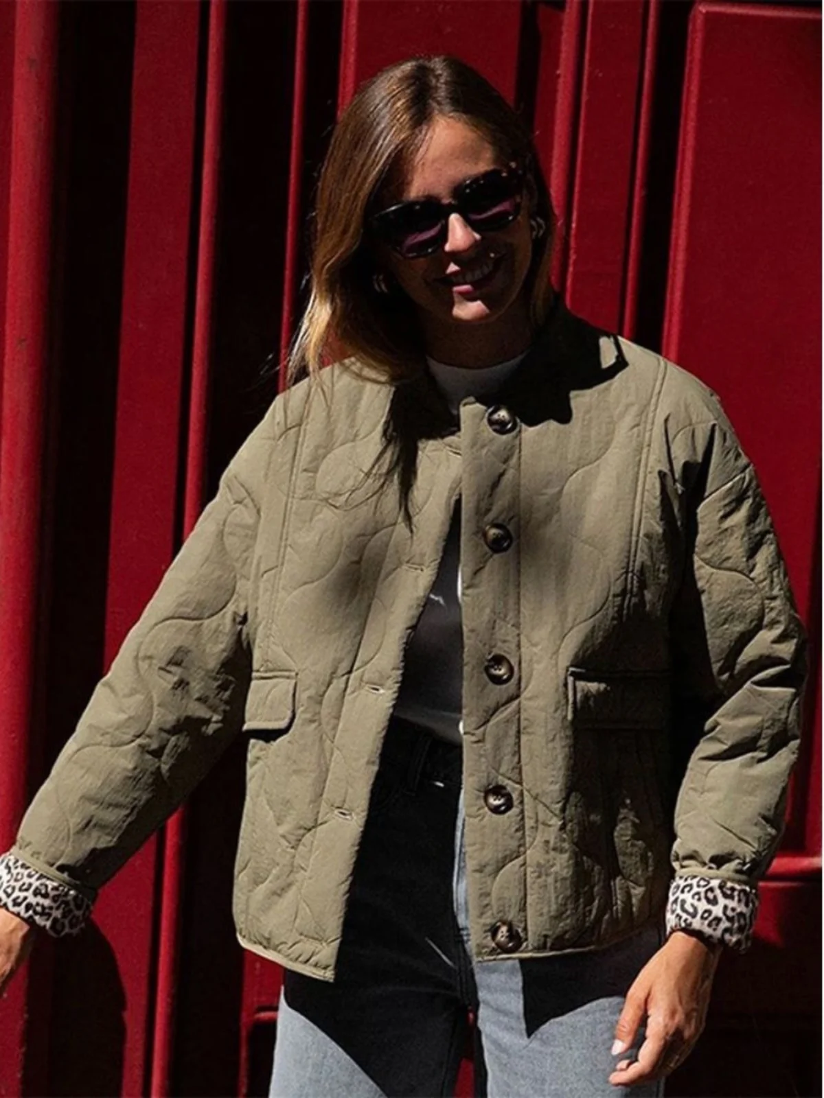 

Женское однотонное длинное пальто с воротником-стойкой и пуговицами Jaet Street Sle, цельное зимнее пальто све