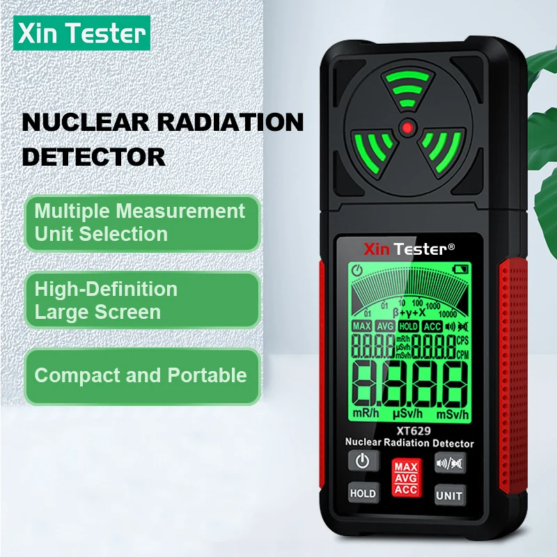 Xin Tester XT629 Detektor promieniowania jądrowego Licznik Geigera Detektor radioaktywności rentgenowskiej Beta Gamma do testera promieniowania