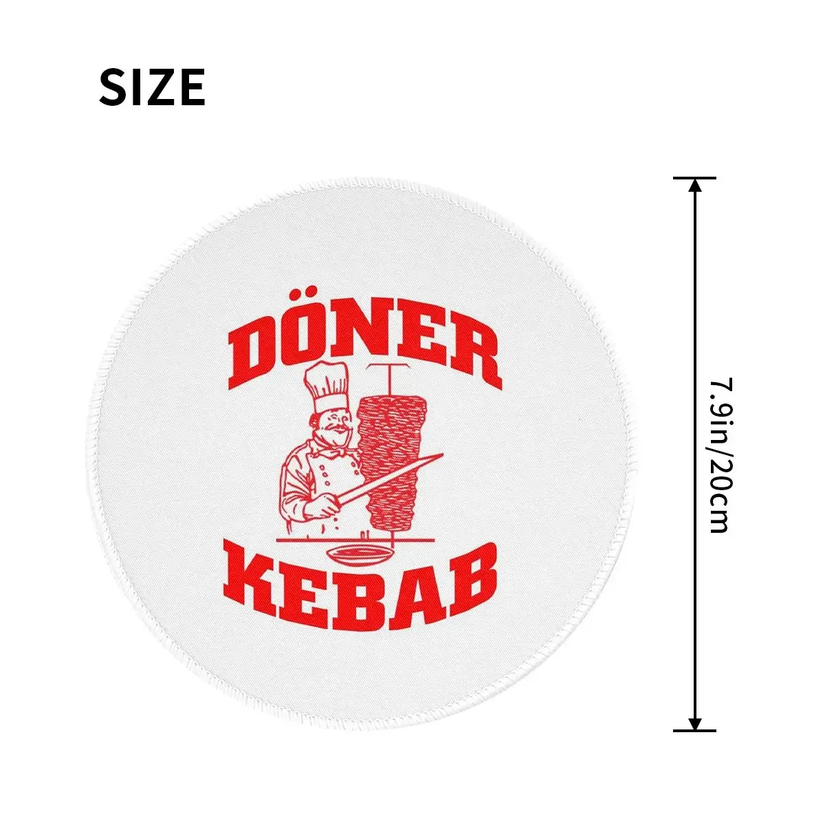 Doner Kebab Print Round Mouse Pad Computer Keyboard Mouse Mat Gamer Laptop Desk Mat Office Table Mats