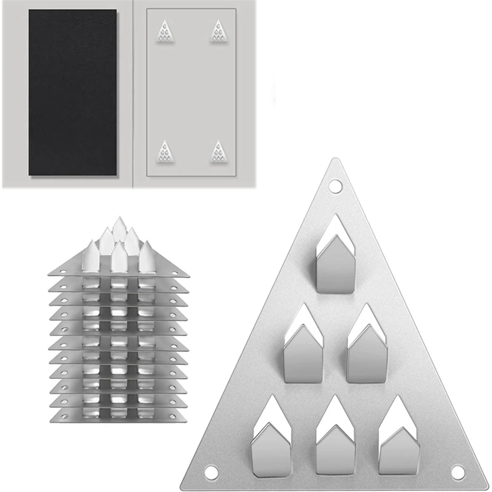 Acoustic Panel Mounting Clips Professional Soundproof Wall Base for Studio Recording Home Cinema Galvanized Steel 12PCS