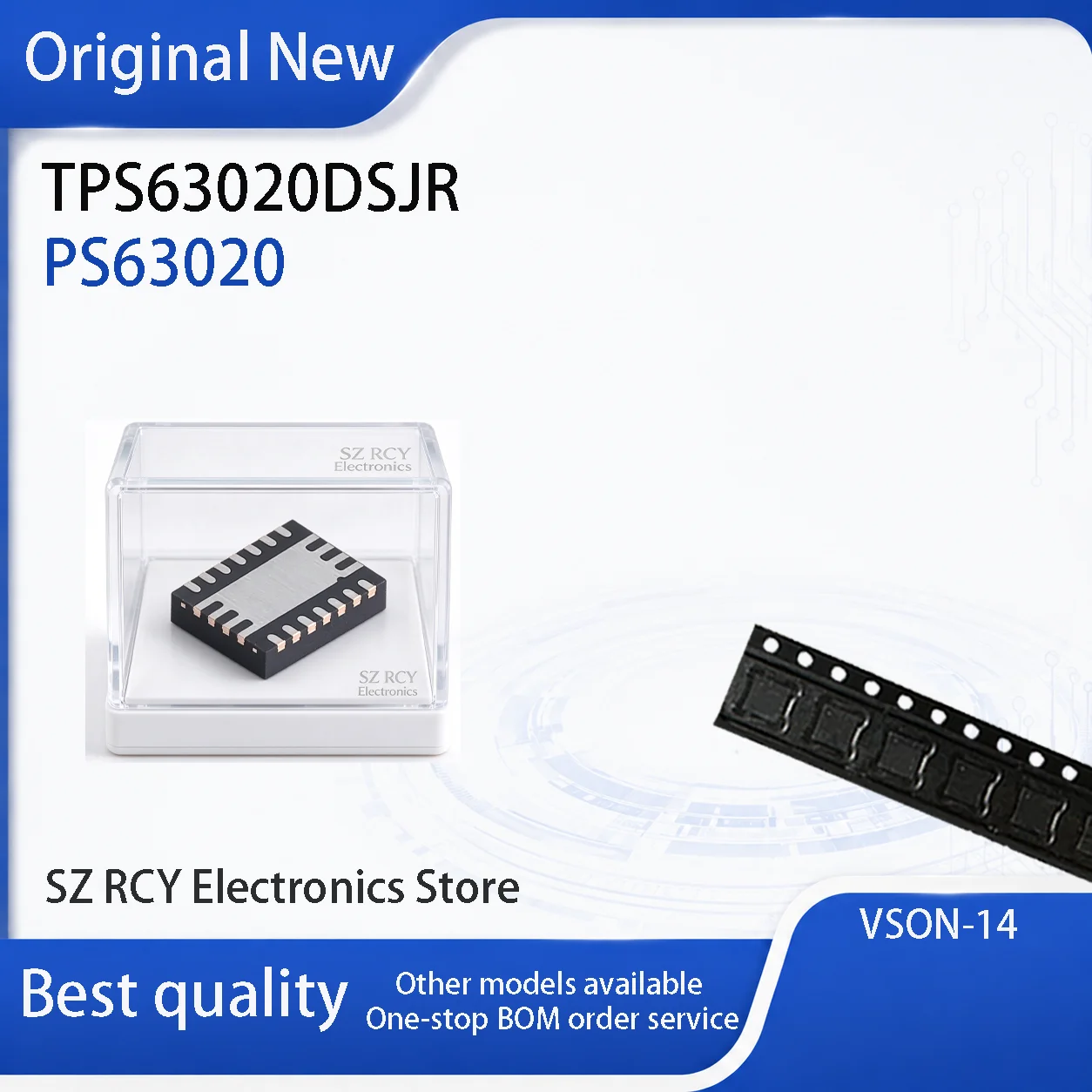 (5-100 PCS)NEW TPS63020DSJR TPS63020 Top Mark PS63020 QFN IC Chip electronic
