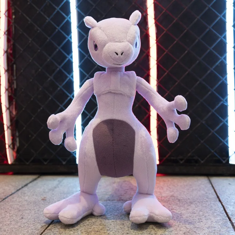 Jouets en peluche Pokémon Mewtwo pour enfants, dessin animé mignon, oreiller doux, animal Kawaii, décoration de chambre, collection de cadeaux d'anniversaire, 32cm