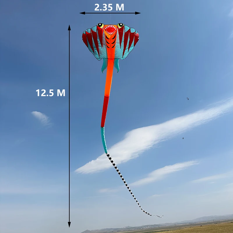 Cometa inflable 3D de 12,5 M, cometas profesionales de 2 colores, resistente al agua y al desgarro, para exteriores y playa