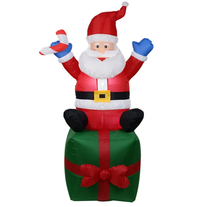 1.8M High Automatic Inflatable Santa Claus Light Inflatable Christmas Decoration Garden Inflatable Toys Outdoor Toys EU