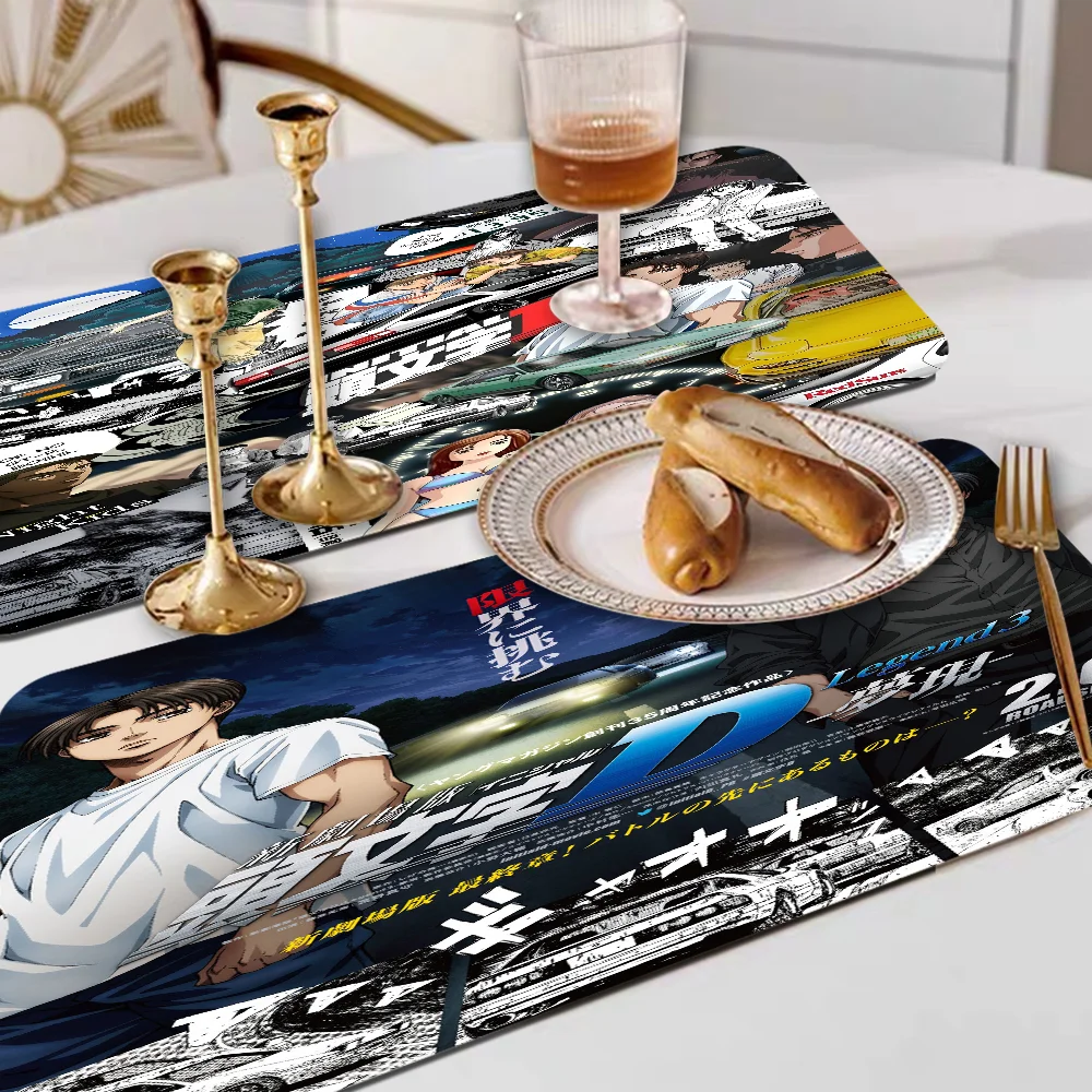 

Initial D Kitchen Tableware Dish Drying Mats Desk Drain Pad Heat Resistant Counter Top Mat Non-slip Draining Placemat