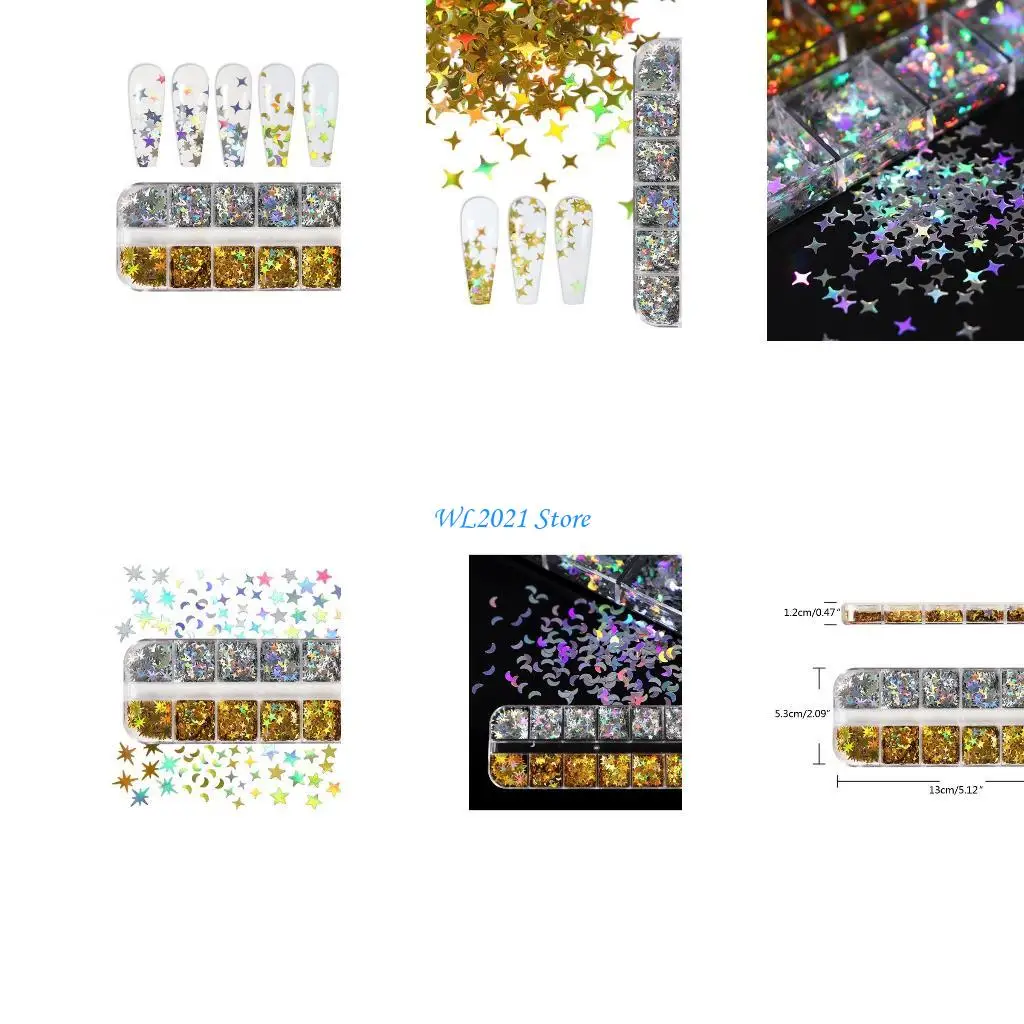 

G5GC Epoxy Resin Fillings Glitter Sequins for Epoxy Resin Mold Filler Art Decoration Body Face Makeup Supply Sequin