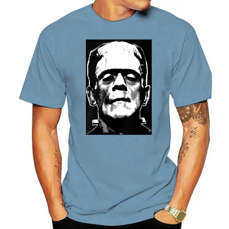 FRANKENSTEIN T SHIRT HALLOWEEN HORROR MOVIE FILM CULT CLASSIC RETRO VINTAGECool Casual pride t shirt men Unisex Fashion tshirt