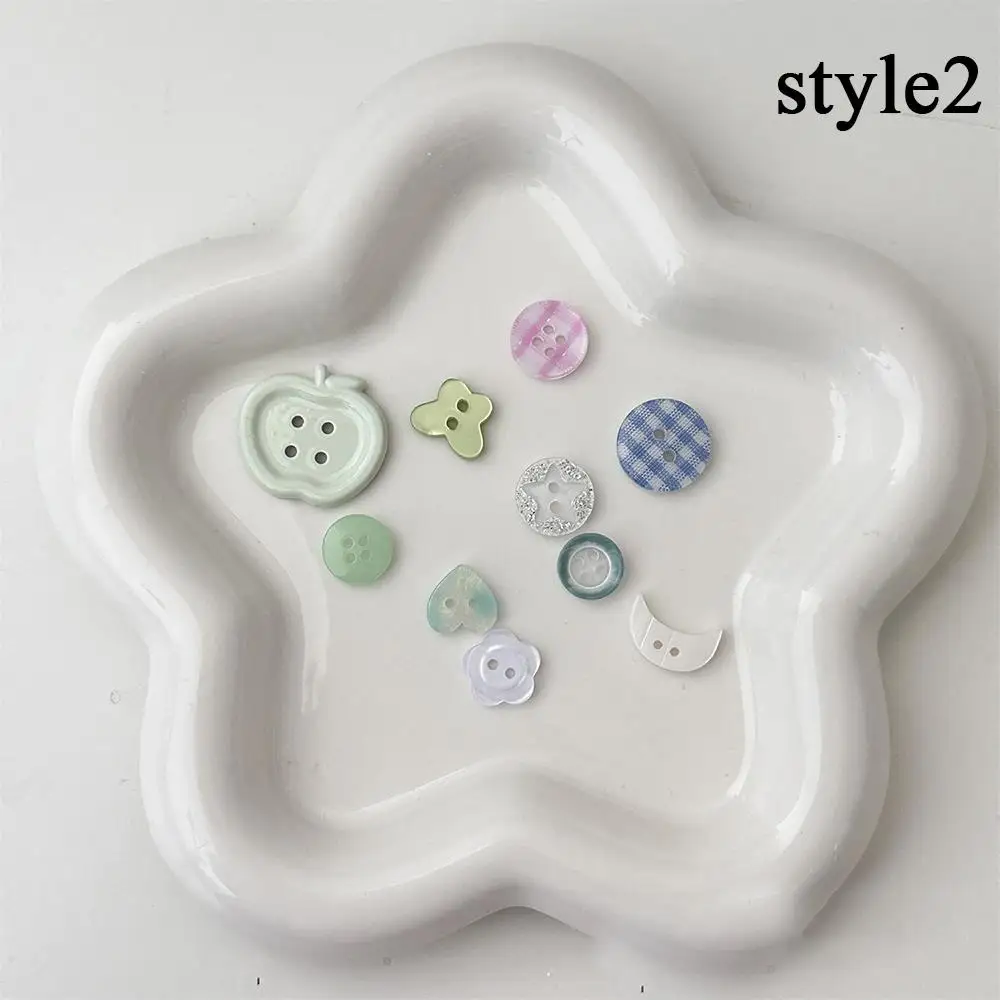 Botones para álbum de recortes de muñecas, accesorios de ropa de costura, botones para manualidades, materiales de decoración DIY, artículo de moda con agujeros, botones de serie bonita