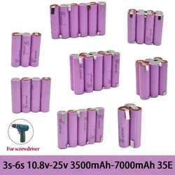 2S1P 3S2P 4S1P 4S2P 5S2P 18650 35E battery pack custom 18650-35E battery welding 3500mAh / 7000mah battery pack 7.4V to 25.2v