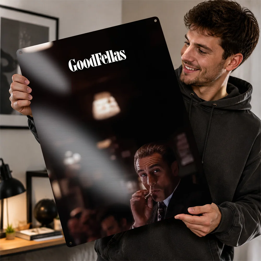 Goodfellas Movie Featuring Robert De Niro 3D Texture Printed Poster Custom Vintage Metal Tin Plate Sign for Wall Art Wand Deko