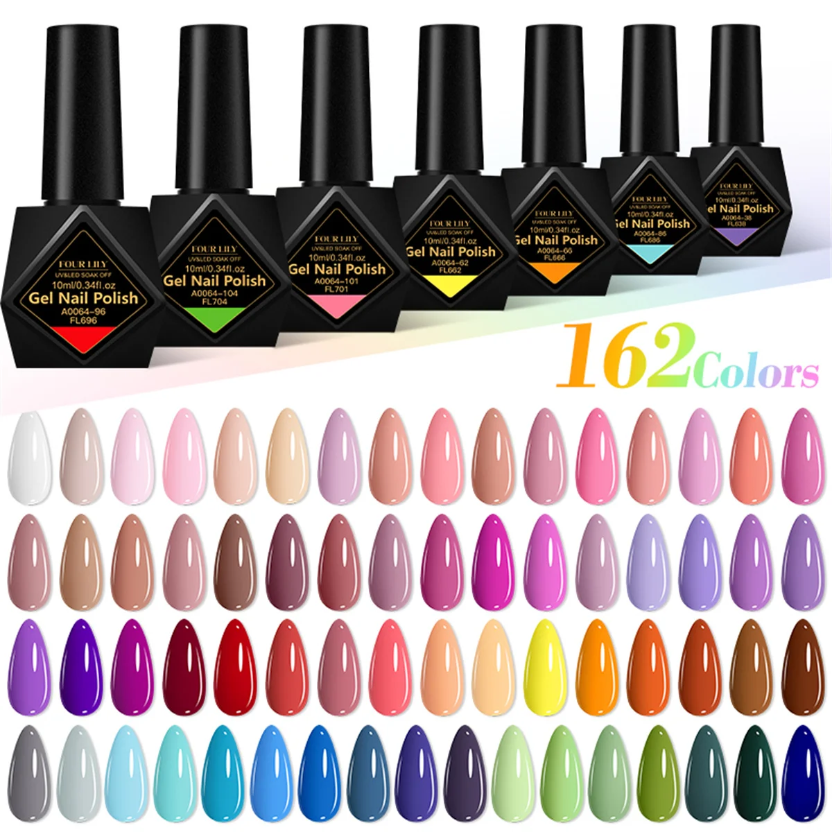 6pcs 10ml Gel Nail Polish Set Vibrant Color HEMA TPO FREE Long Lasting Soak Off UV Gel Varnish For All Seasons Nail Supplies DIY