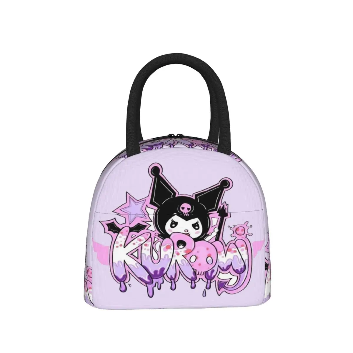 Kuromi Insulated Lunch Bag Food Bag My Melody Portable Cooler Thermal Bento Logo Print Box For School Office