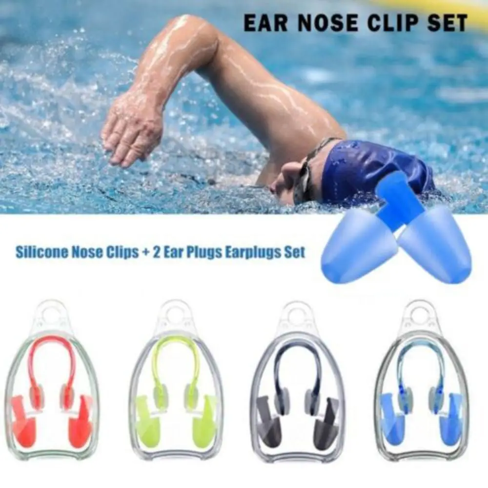 Water Sports Soundproof Earplugs Portable Pool Accessories Silicone Swimming Earplugs with Box Reusable Silent Earplugs