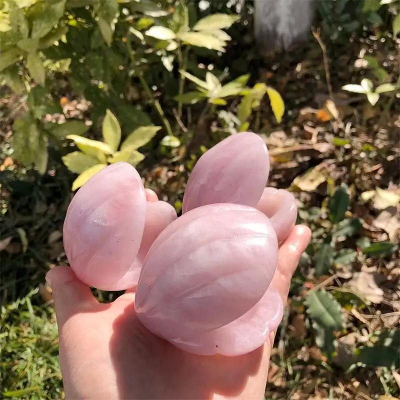 

Natural Rose Quartz Shell Conch Carving Mineral Sculpted Reiki Healing Gemstone Crafts For Art Collection Gift 1pcs