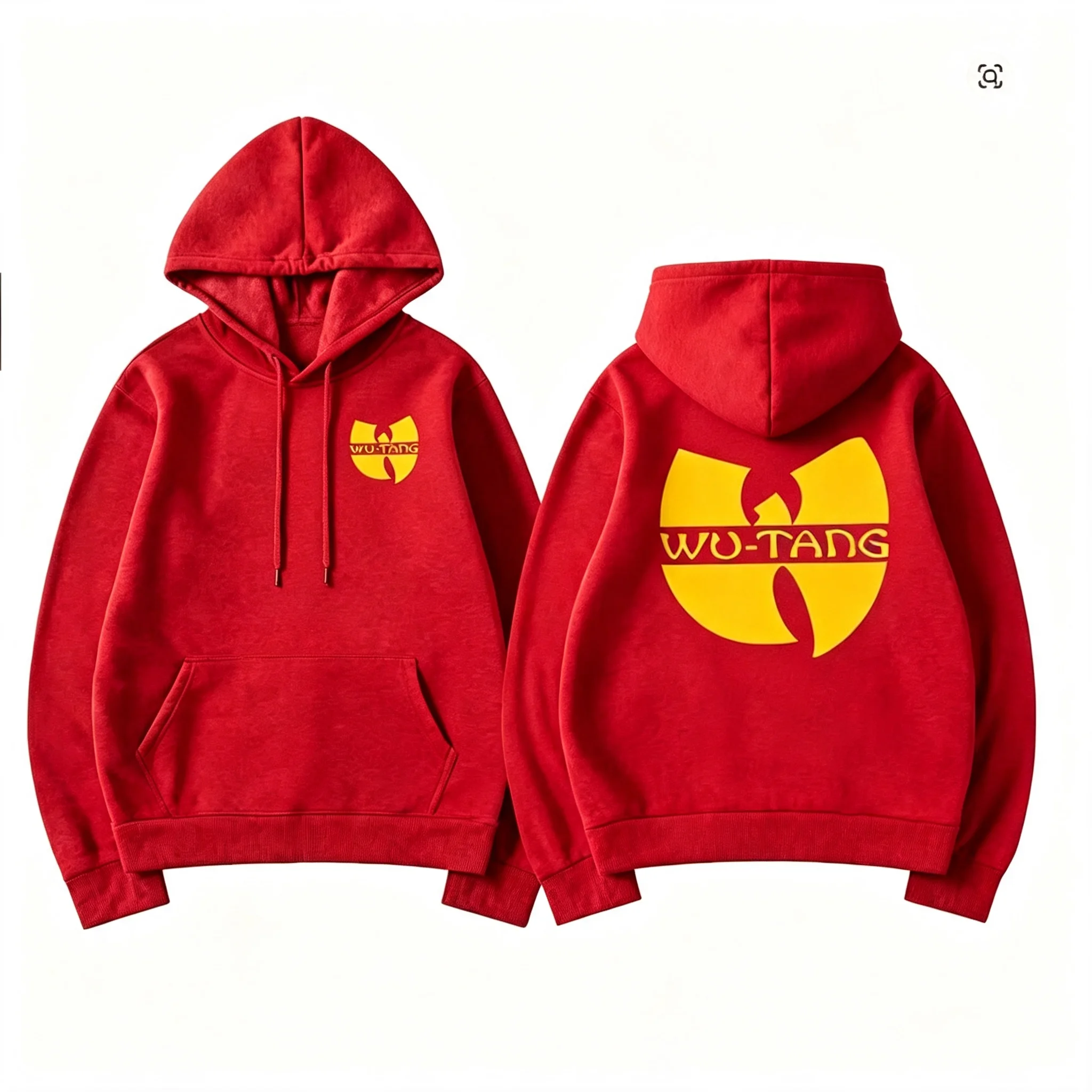 Hip Hop Années 90 Wu Clan T-Tangs Graphics Hoodie Men Women's Punk Zip Up Jacket Long Sleeve Fleece GothicCoat Loose Streetwear