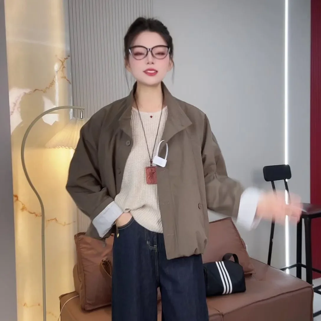 Vintage dupla face usar jaquetas feminino outono harajuku streetwear casual blusão bf coreano lapela uniforme de beisebol