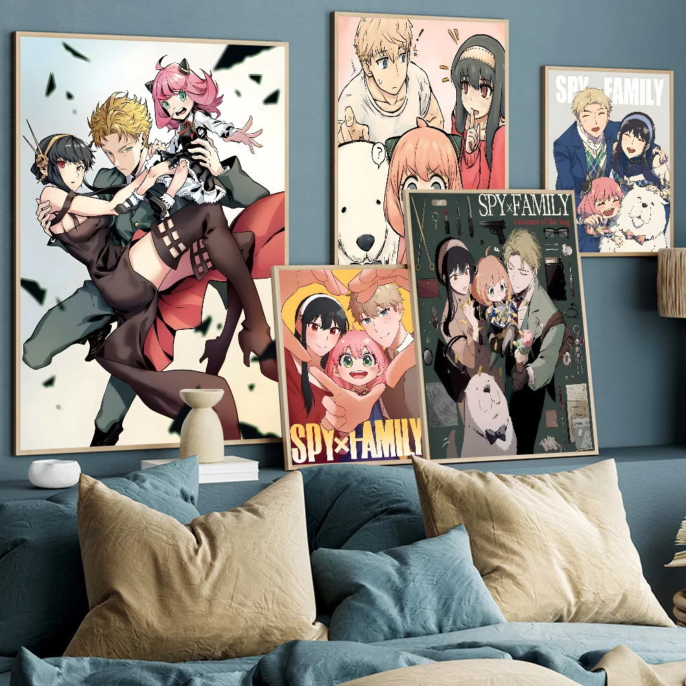 

Japan Anime SPY X FAMILY DIY Sticky Poster Whitepaper Prints Posters Artwork Nordic Home Decor