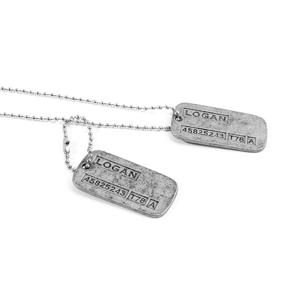 X-Men Wolverine Military Card Necklace - Fashion Cool Superhero Cosplay Pendant Accessory for Movie Fans view 3