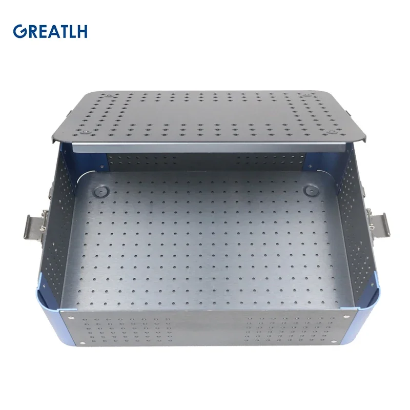 Disinfection Box Sterilization Tray Case Box Without Silicone Mad Aluminium Alloy Sugical Instrument