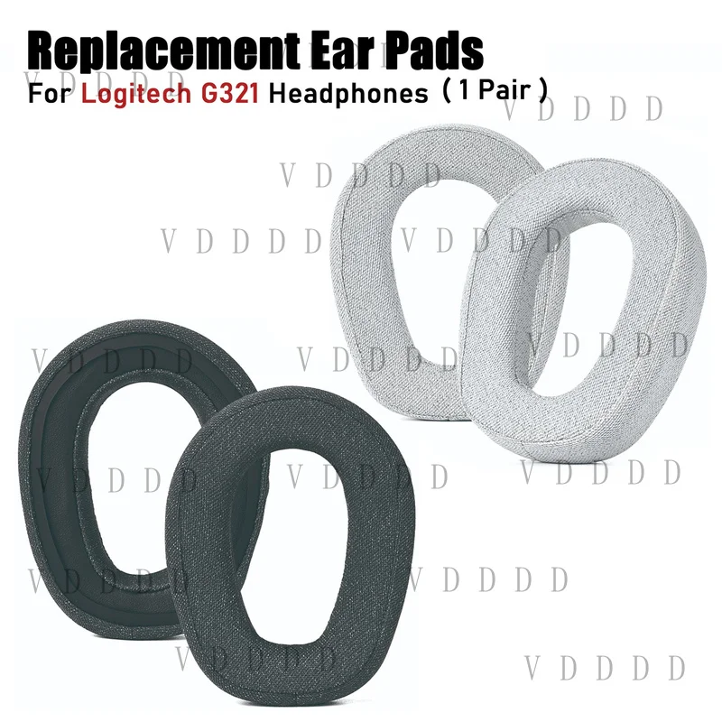 L... 1 Pair Ear Pads Cushion Cover Replacement for Logitech G321 Headphone Earmuffs