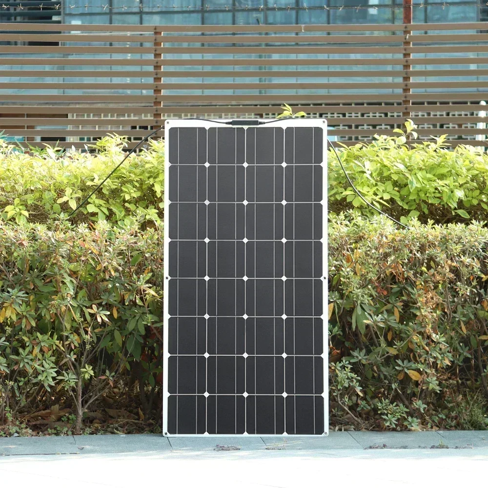 300w 200w 100w Solar Panel Kit Flexible Solar Panels12v 24v High Efficiency 12v Solar Car RV Caravan Home Battery Charger Module