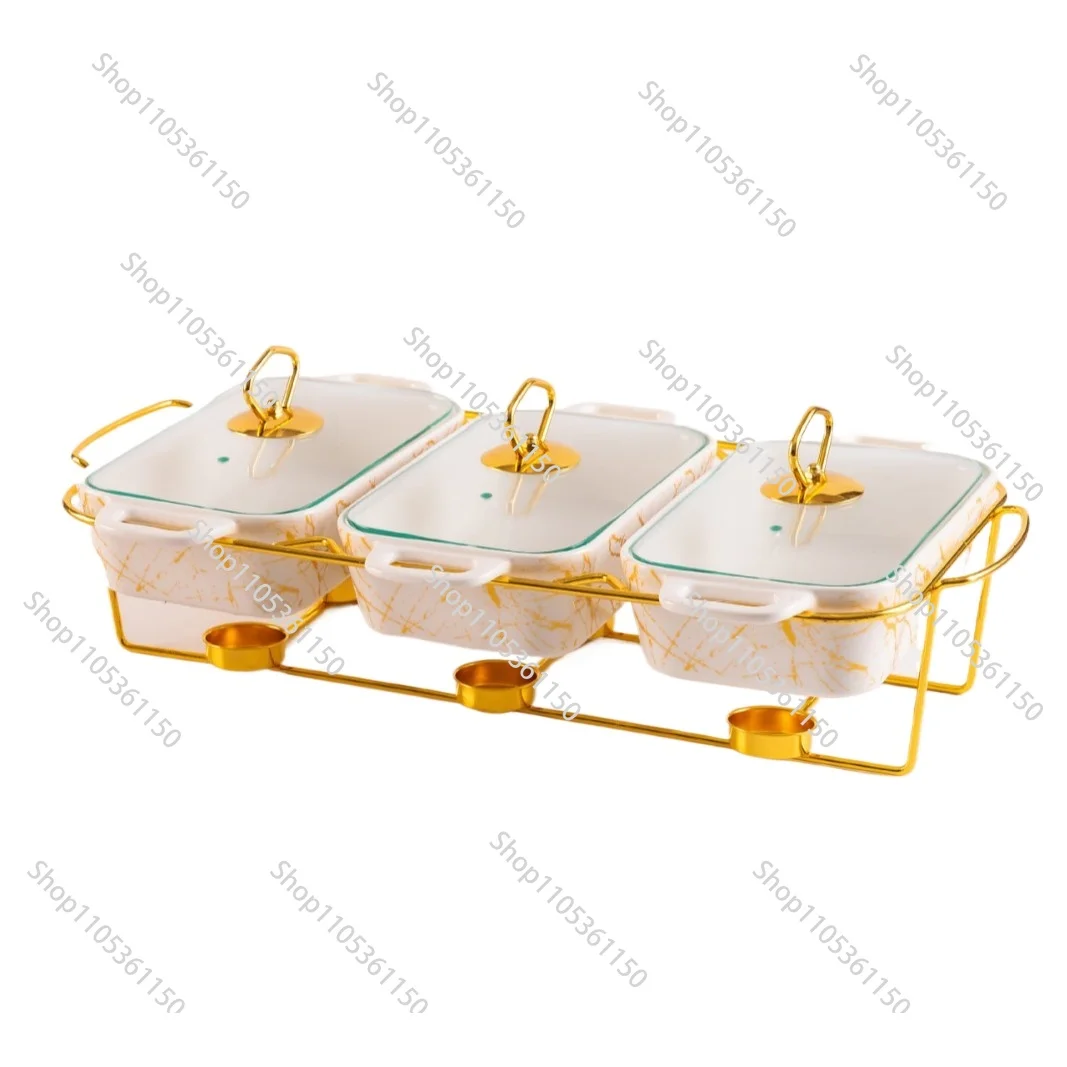 three-grid-binaural-ceramic-baking-pan-household-tableware-3pcs
