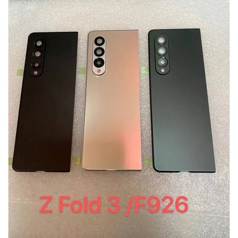 

AAA Quality For Samsung Galaxy Z Fold 3 5G F926 Fold3 Glass Battery Back Cover Repair Replace Door Phone Rear Case + Camera Lens