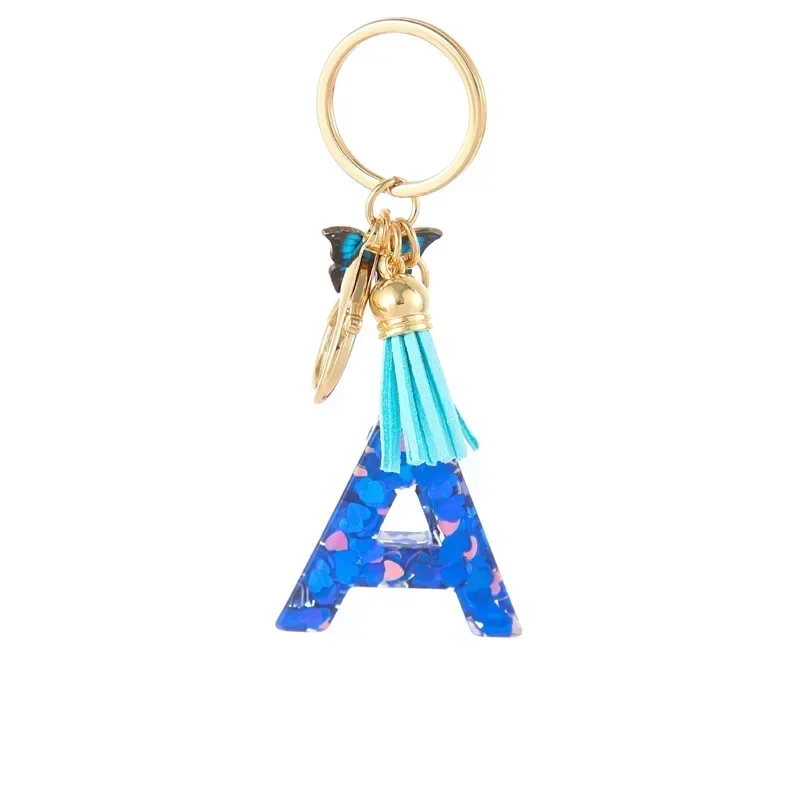 Custom Blue Butterfly Keychain, Personalized Gift