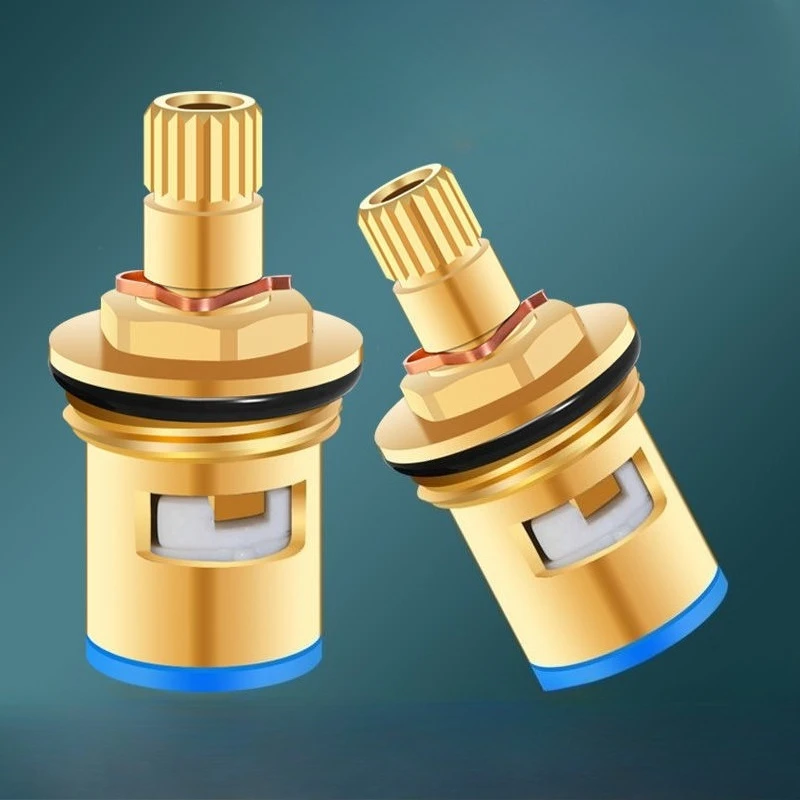 Universal Faucet Core All Copper 4-point Quick Opening Faucet Core Triangle Valve Single Cold Hot Water Ceramic Accessories