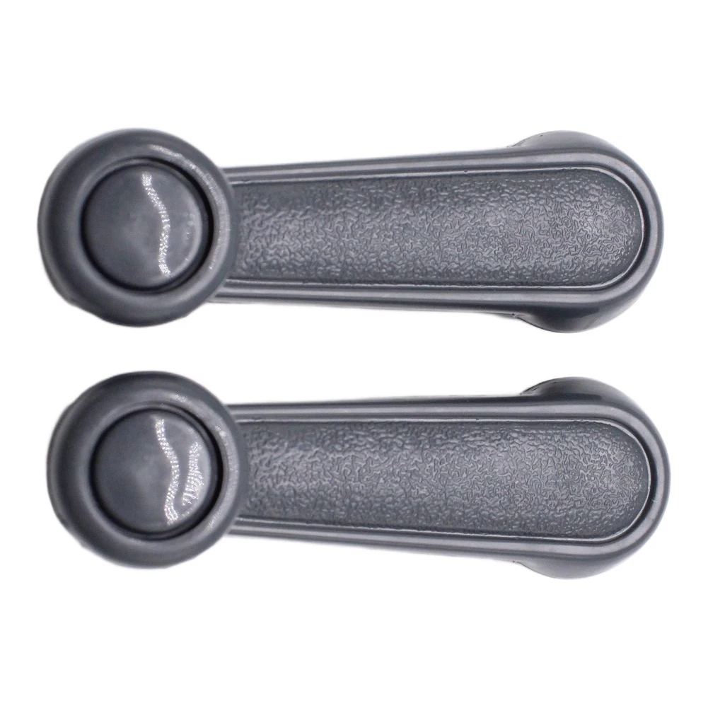 2 Gray Window Crank Handles for Nissan Cars 240SX 720 D21 Pickup Frontier Pathfinder Xterra Years 1985 to 2004