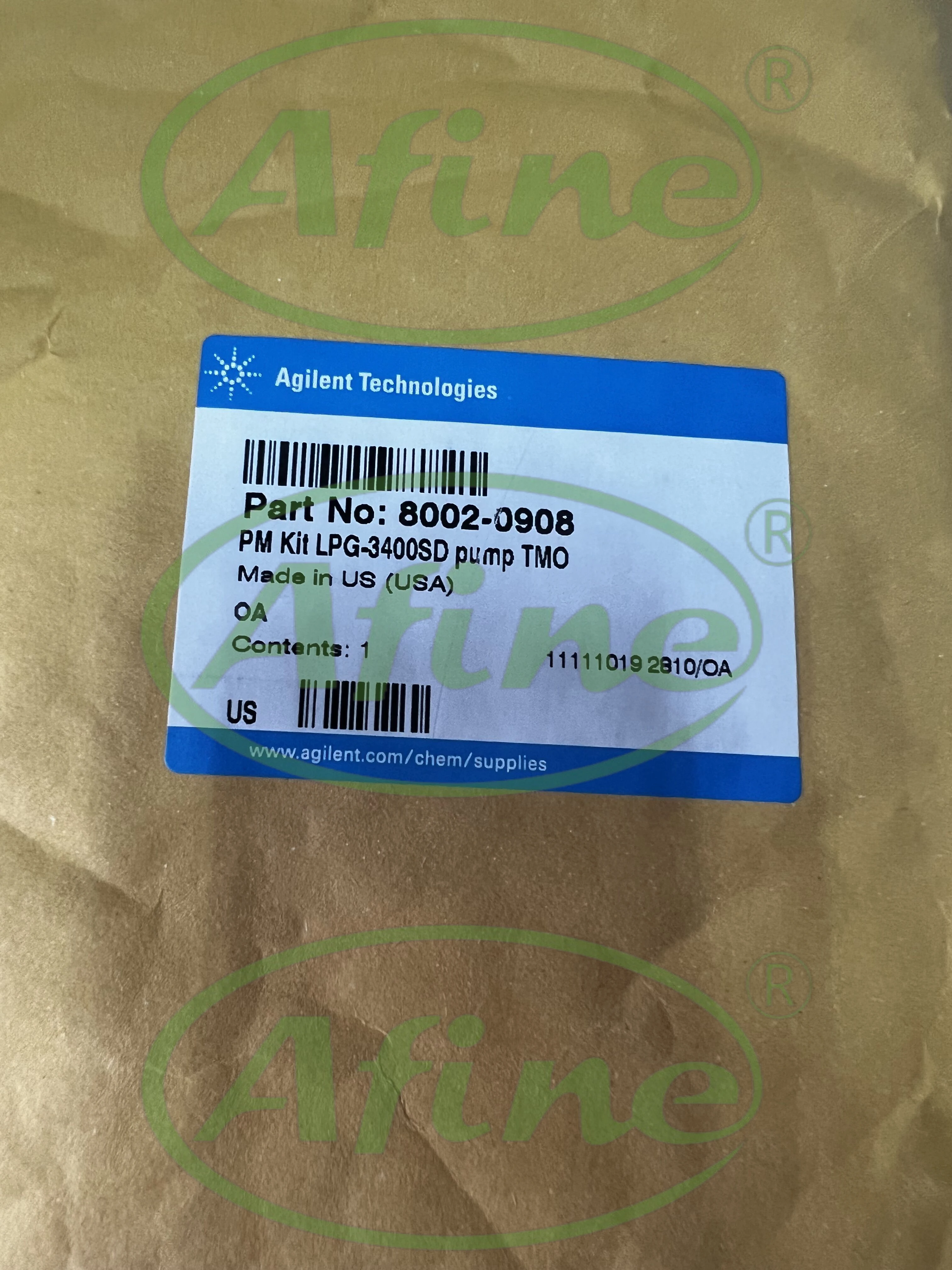 AFINE Pompbenodigdheden voor Thermo/Dionex LC-systemen, 8002-0908, Aggilent performance-onderhoudskit Dionex UltiMate 3000 LPG-3400SD