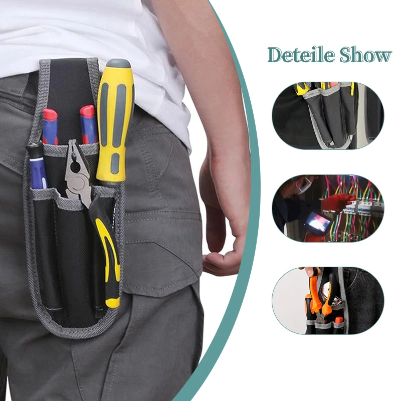 

Карманная сумка для хранения электрика, многофункциональная поясная сумка для инструментов, портативная сумка для инструментов, держатель для набора отверток, сумка для инструментов для обслуживания