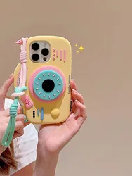 Stereo Camera Holder Strap Suitable For iPhone 14 Phone Case 15 Pro Max 13 Pro Anti Drop 12 11 Silicone Protective Case