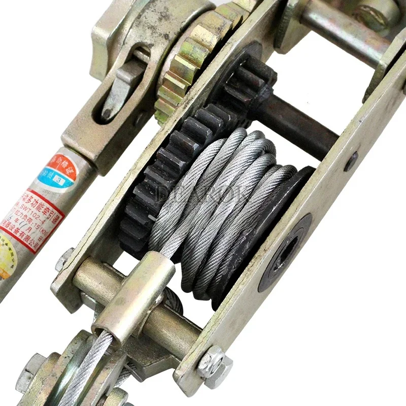 Mlutifunction Double Hook Wire Grip อุปกรณ์ 4T ปลอดภัยโหลด Universal Cable Tensioner Double Hook ลวดเชือกกระชับ SWT102