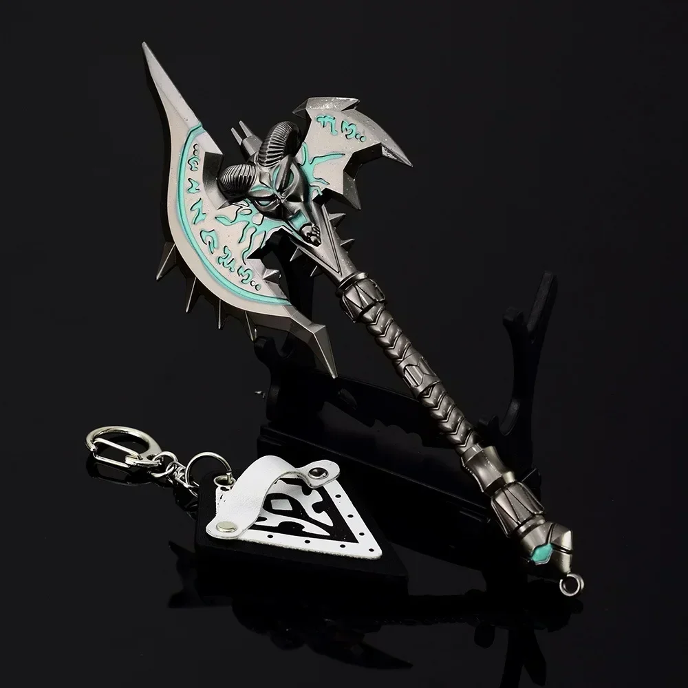 18cm World of Warcraft Weapon Shadowmourne Azeroth Metal Anime Axe Katana Samurai Sword Model Decor Christmas Gift Toy for Kid