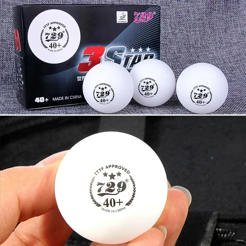 New 729 3 Stars Seamless Table Tennis Ball ITTF Approved 40+ ABS New Material Ping Pong Balls for National Games WTT Competition