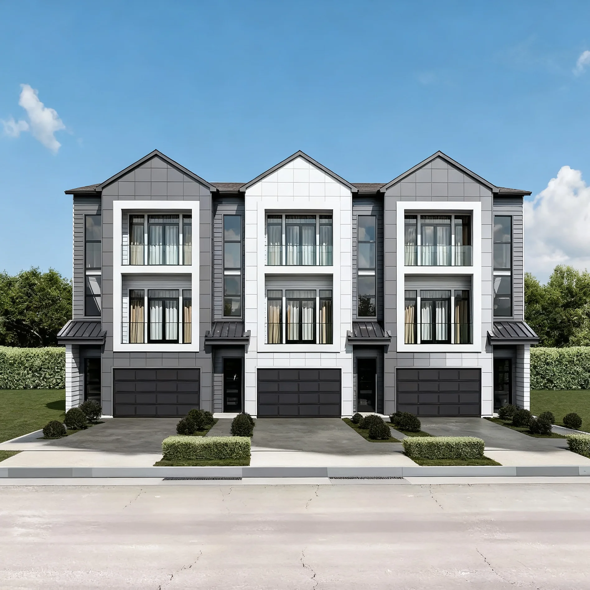 Luxury Prefab Villa Three Story Modern Galvanized Light Gauge Steel Hotel with 5 Year Warranty
