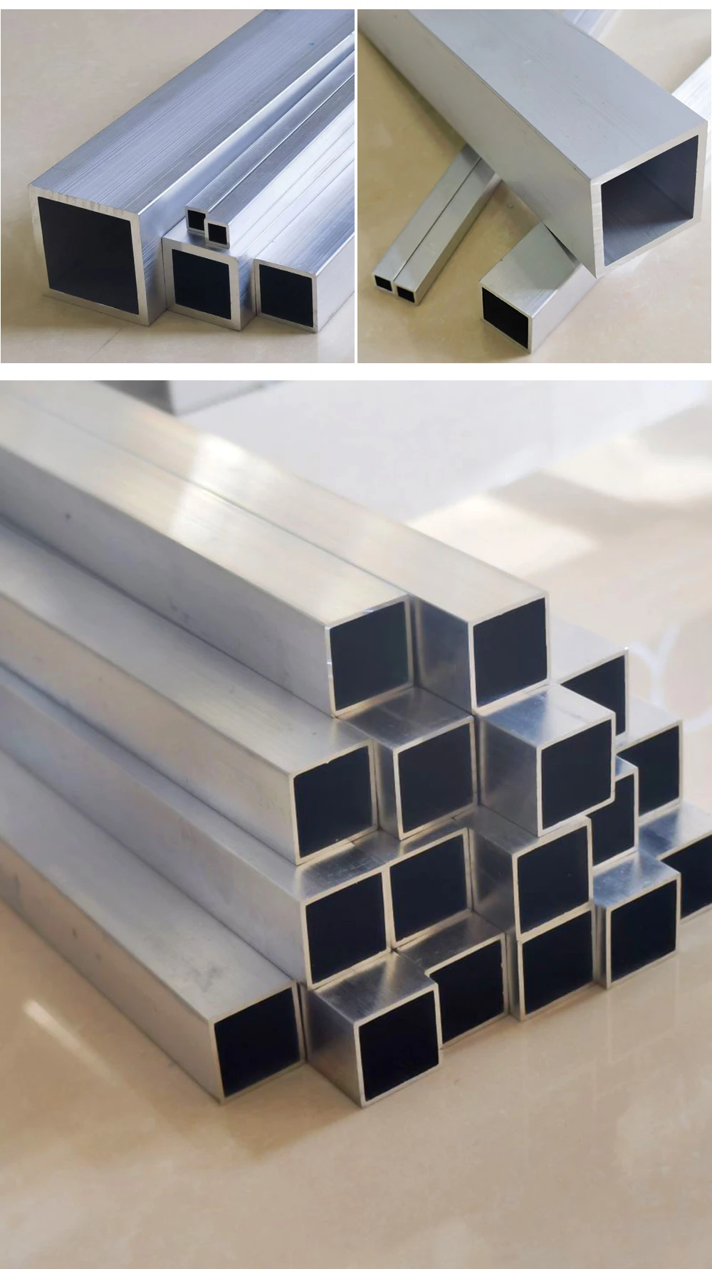 Aluminiumlegierung Quadratrohr Breite 6-50mm Länge 300-500mm Quadratprofil DIY Dekoration Aluminium Quadratrohr Hohlrohr – Detail 4