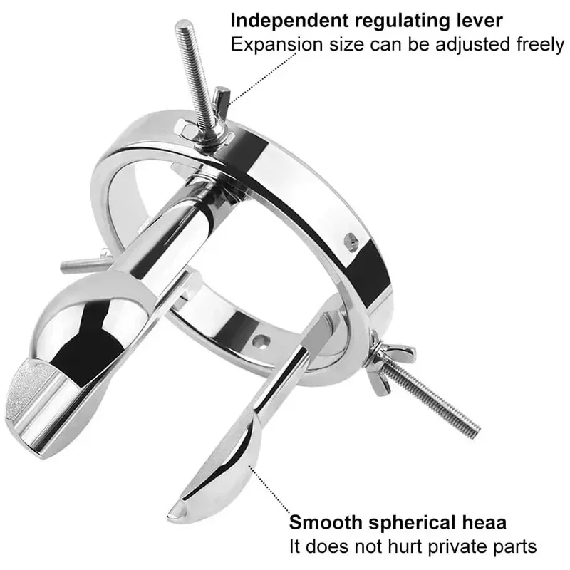 Metal Anal Expander Adjustable Anal Dilator SM Sex Toys for Men Women Vaginal Anal Stretcher glans for Easy Insert Easy to clean view 3