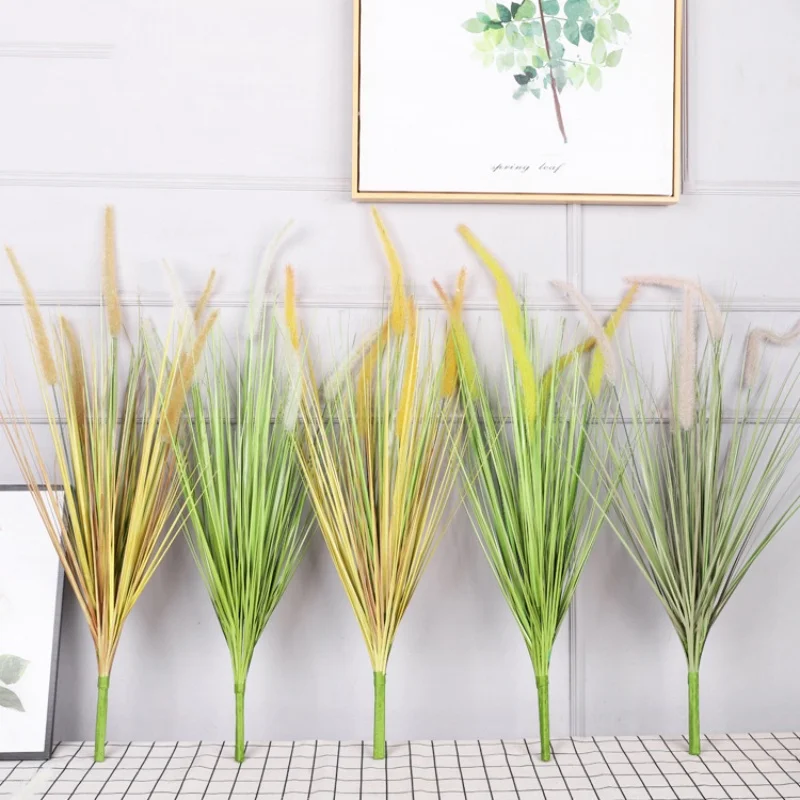 

80cm Artificial Plants Meadow Pampas Onion Grass False Flowers Green Garden Outdoors Living Room Wedding Home Decoration