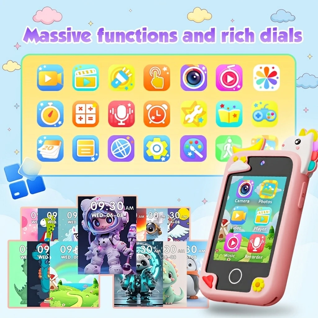 8G 키즈 유니콘 미니 스마트폰 2.8인치 터치스크린  - Kids Toys Smartphone 리뷰 및 가격