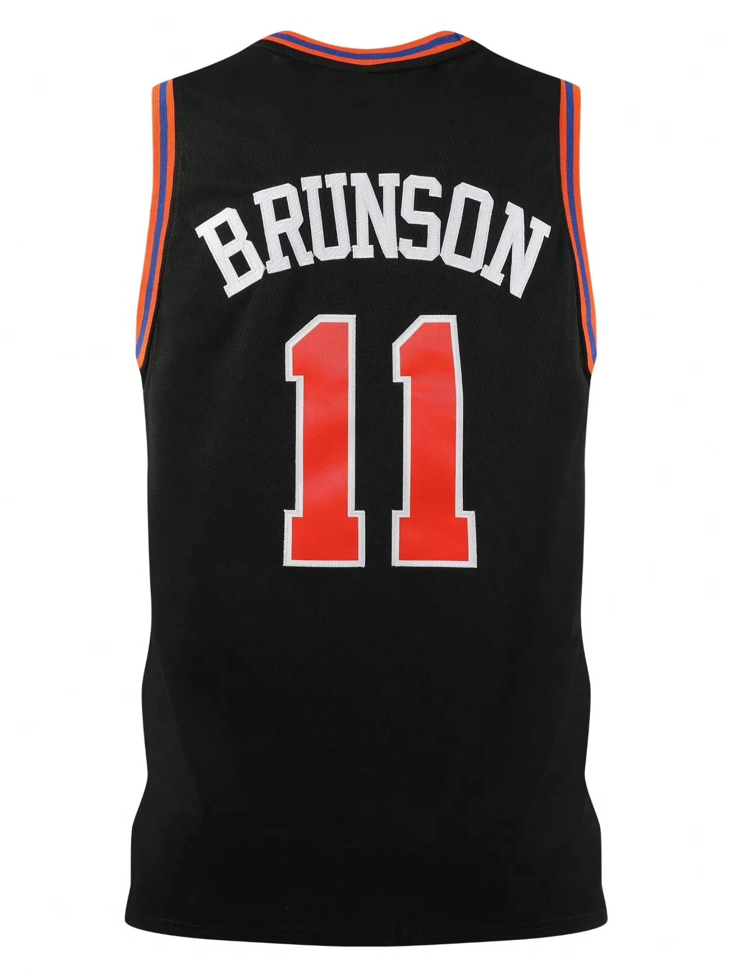 Men's Basketball Jersey No.11 Summer Sport Tank Top Crew Neck New York Letter Print Sleeveless Basketball Jersey Running Trainin
