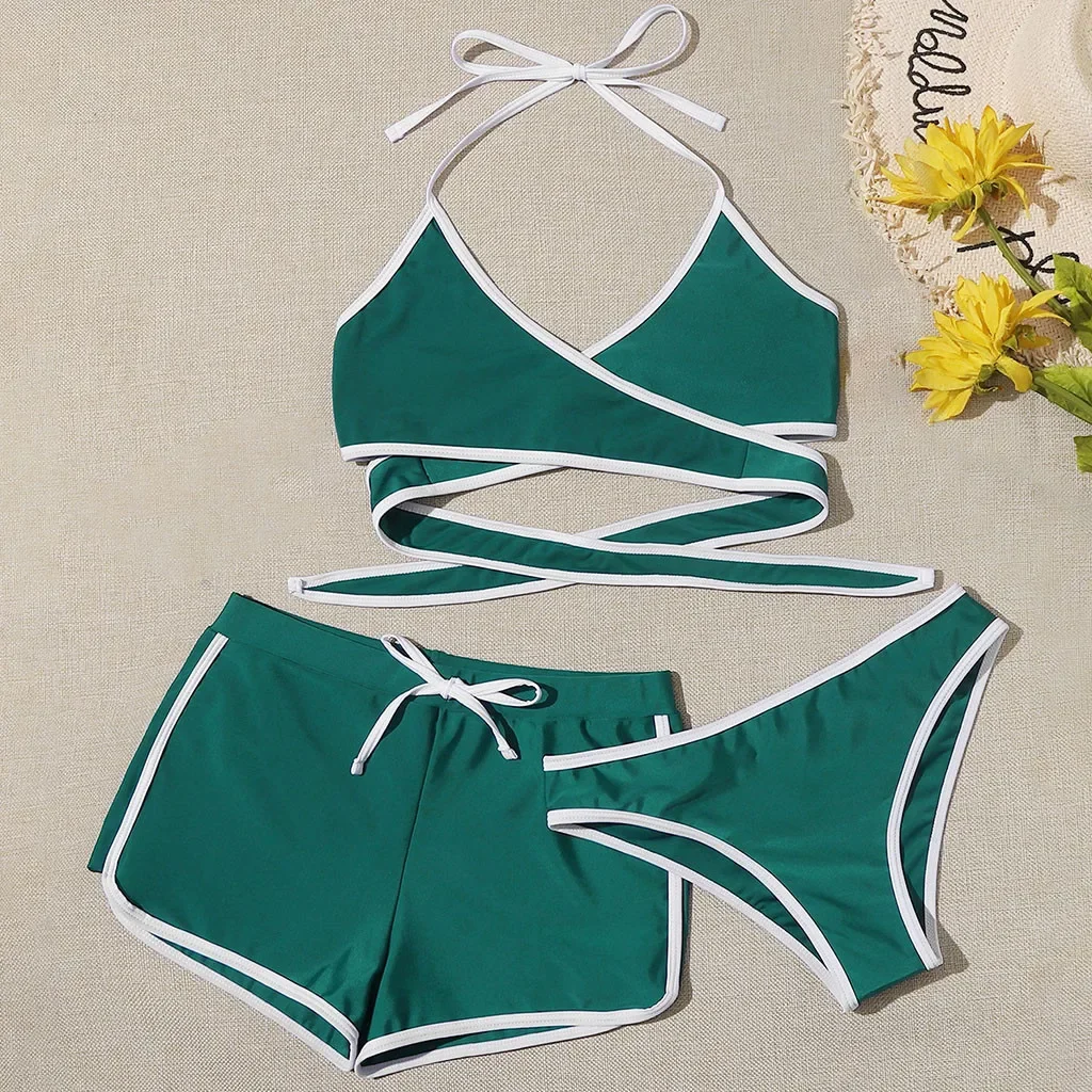 

Swimsuit Woman 2023 3pcs Summer Women's Three-piece Set Fashion Swimwear Beachwear Bikini Swimsuit Suit Maillot De Bain Femme