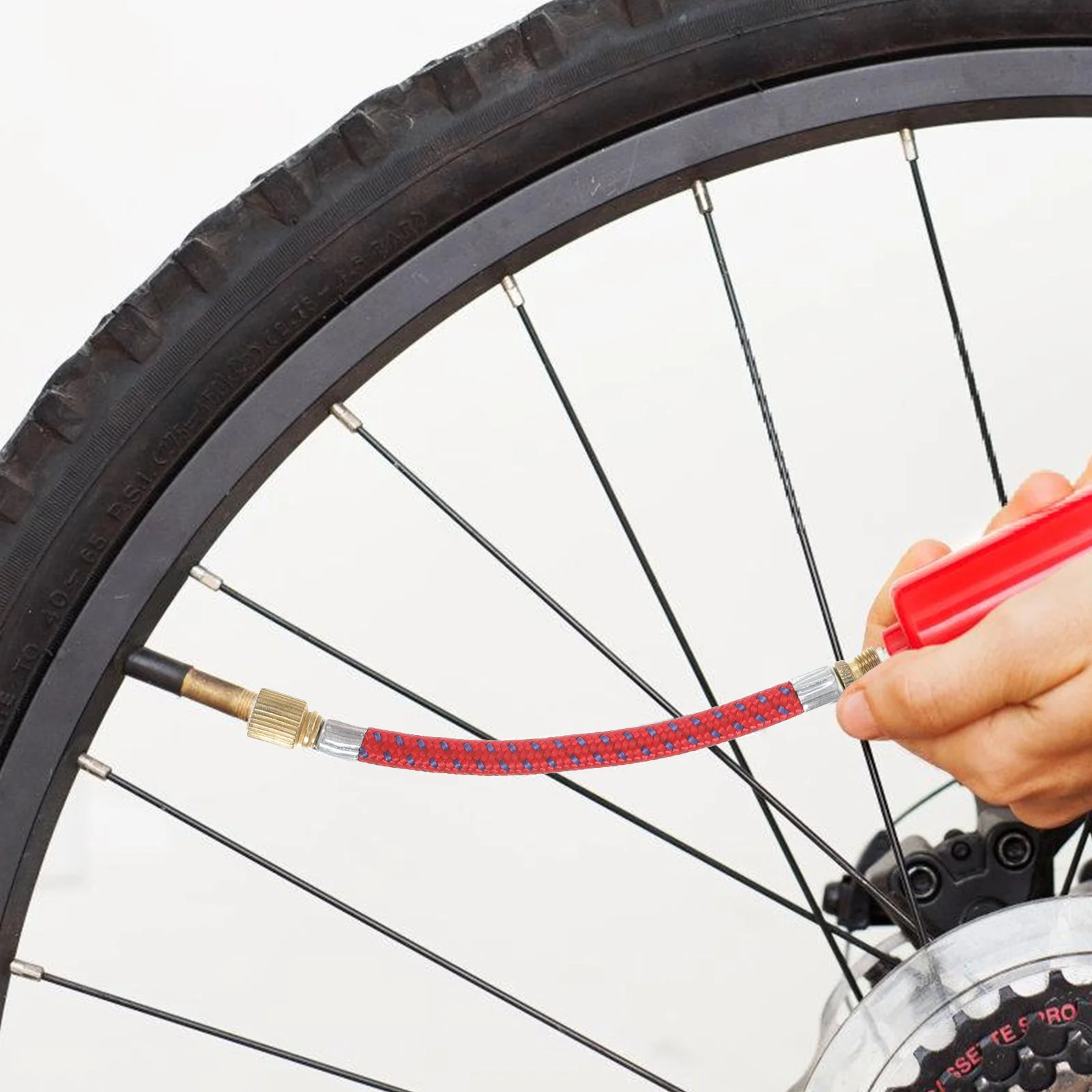 

1 set 1 Set Bike Valve Adapter Kit With Extension Tube Inflating Tires Balls Universal Bicycle Air Pump Car Compressor Includes