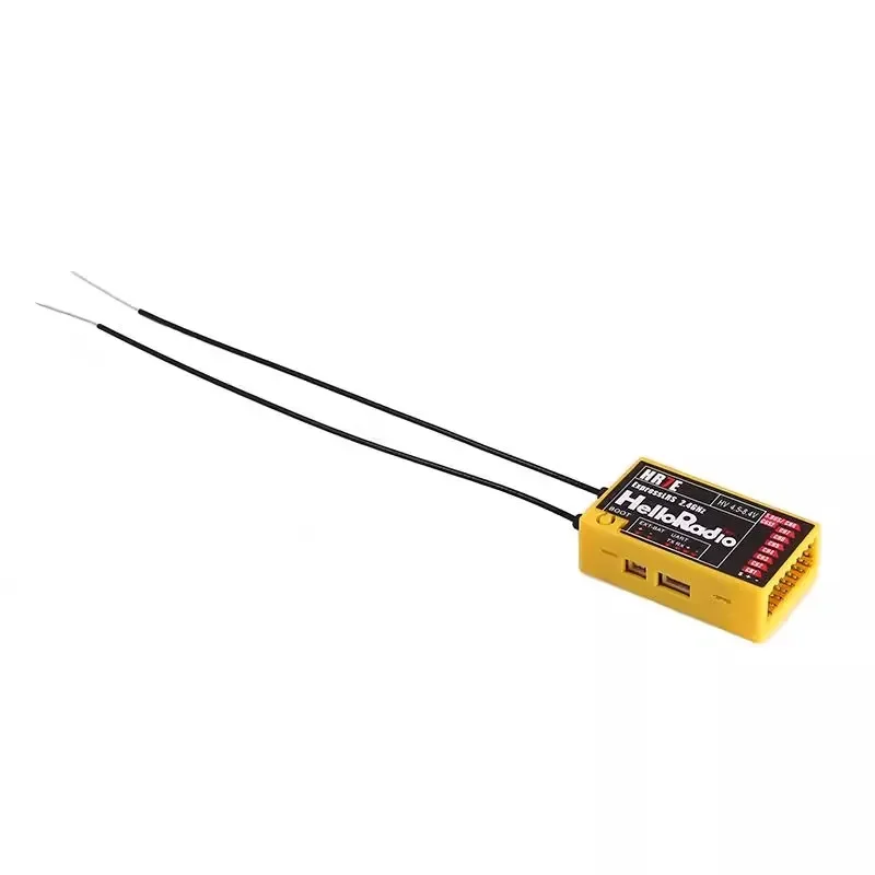HelloRadio HR7E ELRS PWM 7CH Receiver - 2.4G for Fixed Wing Aircraft, Remote Control Drones and Model Airplanes
